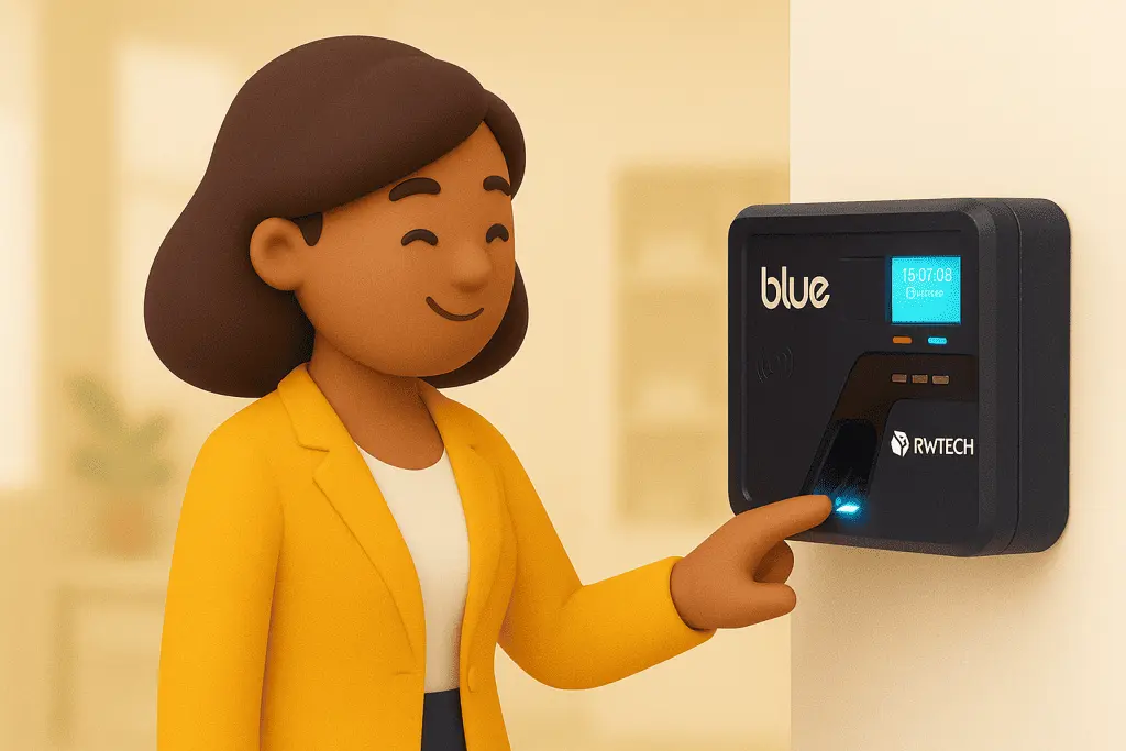 batendo ponto biométrico blue